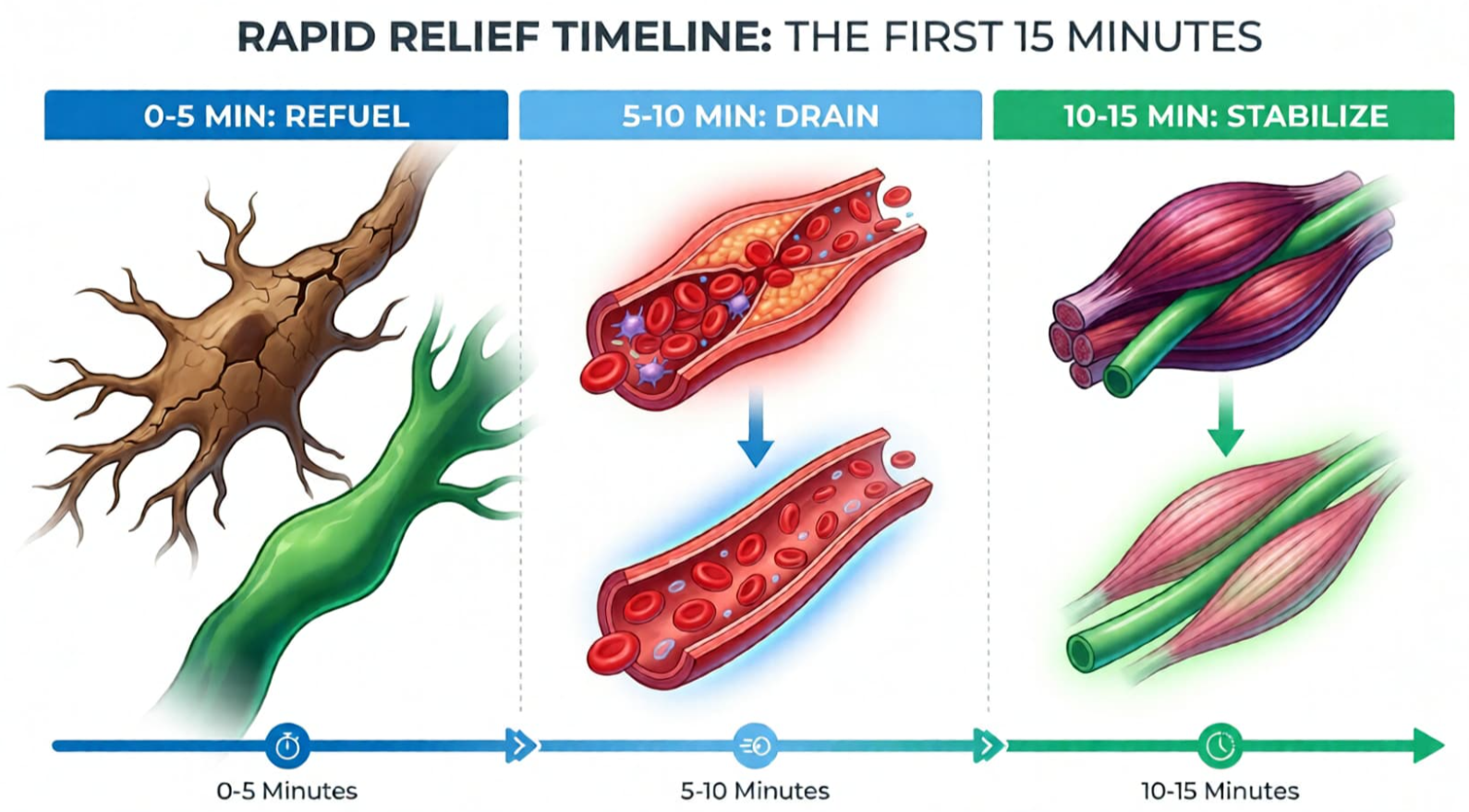 Magnesium Niacinamide Relief 15 mintus steps